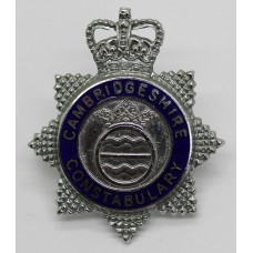 Cambridgeshire Constabulary Senior Officer's Enamelled Cap Badge - Queen's Crown