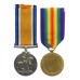 WW1 British War & Victory Medal Pair - Pte. J. Hyslop, 9th Bn. The Cameronians (Scottish Rifles)