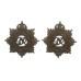 Pair of George VI Royal Army Service Corps (R.A.S.C.) Officer's Service Dress Collar Badges - King's Crown