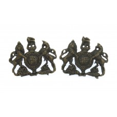 Pair of General Service Corps Officer's Service Dress Collar Badges - King's Crown