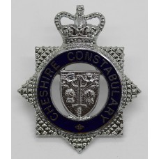 Cheshire Constabulary Senior Officer's Enamelled Cap Badge - Queen's Crown