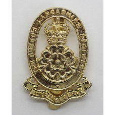 Queen's Lancashire Regiment Anodised (Staybrite) Cap Badge - Queen's Crown