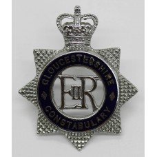 Gloucestershire Constabulary Senior Officer's Enamelled Cap Badge - Queen's Crown