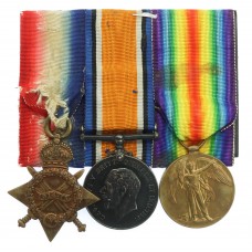 WW1 1914-15 Star Medal Trio - Pte. W. Deakin, 9th Bn. Manchester Regiment