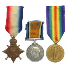 WW1 1914-15 Star Medal Trio - Pte. A. Townsend, Worcestershire Regiment