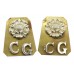 Pair of Coldstream Guards Anodised (Staybrite) Shoulder Titles