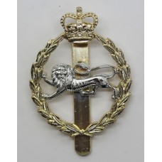 King's Own Royal Border Regiment Anodised (Staybrite) Cap Badge - Queen's Crown