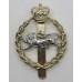 King's Own Royal Border Regiment Anodised (Staybrite) Cap Badge - Queen's Crown