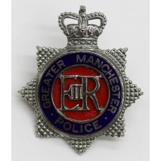 Greater Manchester Police Senior Officer's Enamelled Cap Badge - Queen's Crown