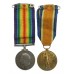 WW1 British War & Victory Medal Pair - Pte. P. Fairman, 15th (North Belfast) Bn. Royal Irish Rifles - Wounded in Action