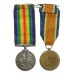 WW1 British War & Victory Medal Pair - Pte. P. Fairman, 15th (North Belfast) Bn. Royal Irish Rifles - Wounded in Action