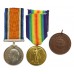 WW1 British War & Victory Medal Pair with East Ham Education Medallion - Cpl. F. Kisbee, Royal Air Force