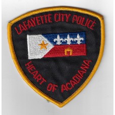 United States Lafayette City Police Heart Of Acadiana Cloth Patch