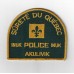 Canadian Sùreté Du Québec INUK Akulivik Police Cloth Patch