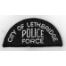 Canadian City of Lethbridge Police Force Cloth Patch