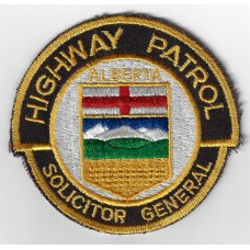 Canadian Alberta Solicitor General Highway Patrol Cloth Patch