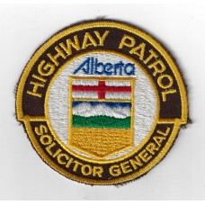 Canadian Alberta Solicitor General Highway Patrol Cloth Patch