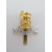 Royal Army Pay Corps Anodised (Staybrite) Beret Badge - Queen's Crown