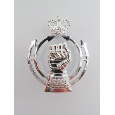Royal Armoured Corps (R.A.C.) Anodised (Staybrite) Cap Badge - Queen's Crown