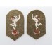 Pair of Royal Signals Cloth Collar Badges