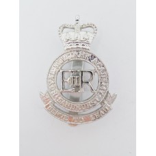 Royal Military Academy Sandhurst Anodised (Staybrite) Cap Badge - Queen's Crown