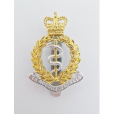 Royal Army Medical Corps (R.A.M.C.) Anodised (Staybrite) Cap Badge - Queen's Crown