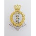 Royal Army Medical Corps (R.A.M.C.) Anodised (Staybrite) Cap Badge - Queen's Crown