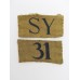 Surrey Home Guard Printed Arm Badge Insignia (SY 31)