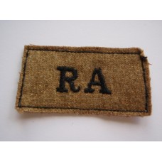 Royal Artillery (R.A.) Cloth Slip On Shoulder Title