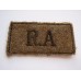 Royal Artillery (R.A.) Cloth Slip On Shoulder Title