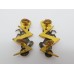 Pair of Royal Electrical & Mechanical Engineers (R.E.M.E.) Officer's Dress Collar Badges - Queen's Crown