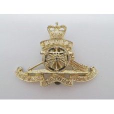 Royal Artillery Anodised (Staybrite) Cap Badge - Queen's Crown