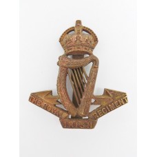 Royal Irish Regiment Officer's Service Dress Cap Badge - King's Crown