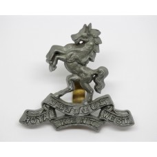 Royal West Kent Regiment WW2 Plastic Economy Cap Badge