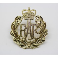 Royal Air Force (R.A.F.) Anodised (Staybrite) Cap Badge - Queen's Crown