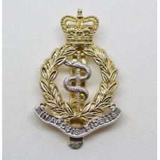 Royal Army Medical Corps (R.A.M.C.) Anodised (Staybrite) Cap Badge - Queen's Crown
