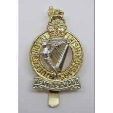 Queen's Royal Irish Hussars Anodised (Staybrite) Cap Badge - Queen's Crown