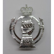 Royal Armoured Corps (R.A.C.) Anodised (Staybrite) Cap Badge - Queen's Crown