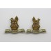 Pair of 15th/19th Hussars Collar Badges - King's Crown