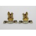 Pair of 15th/19th Hussars Collar Badges - King's Crown