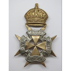 Edward VII Royal Malta Militia Helmet Plate