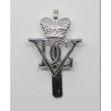 5th Dragoon Guards Anodised (Staybrite) Cap Badge - Queen's Crown