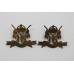 Pair of 16th Queen's Lancers Officer's Collar Badges - King's Crown