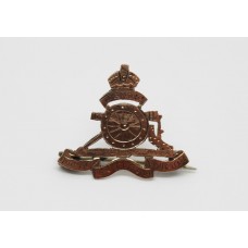 Royal Artillery Silver Sweetheart Brooch - King's Crown