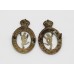 Pair of Royal Signals Collar Badges - King's Crown (1st Pattern)