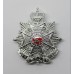 Border Regiment Anodised (Staybrite) Cap Badge - Queen's Crown