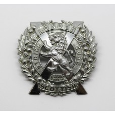 London Scottish Chrome Cap Badge