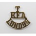 Royal Field Artillery London Territorials (T/R.F.A./LONDON) Shoulder Title