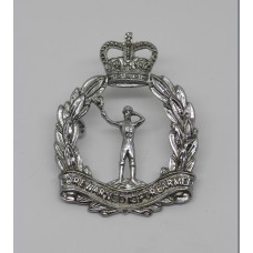 Royal Observer Corps Chrome Cap Badge - Queen's Crown