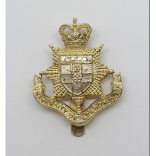 University of London O.T.C. Anodised (Staybrite) Cap Badge - Queen's Crown